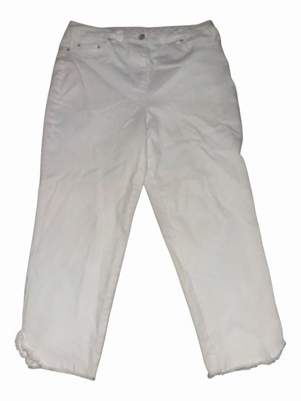 Ruby Rd. White Straight Leg Jeans Size 8